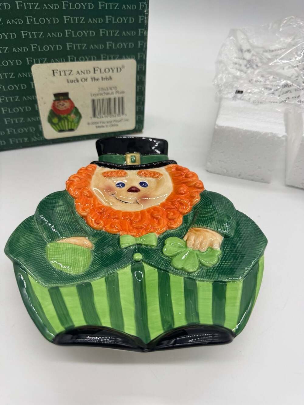 Fitz And Floyd Luck Of The Irish Leprechaun Plate - 2004